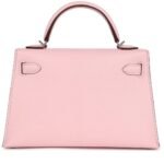 HERMÈS KELLY SELLIER 20 ROSE SAKURA CHEVRE MYSORE PALLADIUM HARDWARE