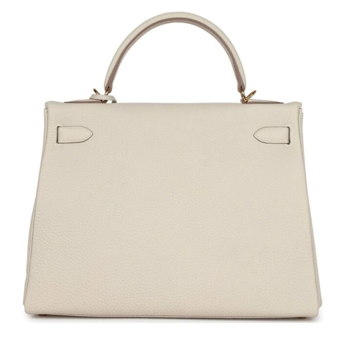 PRE-OWNED HERMÈS KELLY RETOURNE 32 CRAIE TOGO GOLD HARDWARE