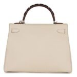 PRE-OWNED HERMÈS KELLY RETOURNE 32 CRAIE AU GALLOP TOGO PALLADIUM HARDWARE