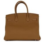 PRE-OWNED HERMÈS BIRKIN 30 BRONZE D'OR VERSO TOGO PALLADIUM HARDWARE