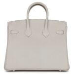 HERMÈS BIRKIN 25 GRIS PALE TOGO PALLADIUM HARDWARE