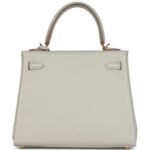 HERMÈS KELLY RETOURNE 25 GRIS PERLE SWIFT GOLD HARDWARE