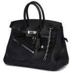 HERMÈS LIMITED EDITION BIRKIN ROCK 25 BLACK VOLUPTO PALLADIUM HARDWARE