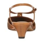 FENDI FFOLD LEATHER LOW HEELED SLINGBACKS