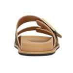 FENDI FEEL BROWN FF FABRIC SLIDES