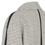 FENDI OVERCOAT WHITE CHECK WOOL CAR COAT