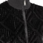 FENDI BLOUSON BLACK FF MINK JACKET