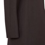 FENDI COAT DARK PURPLE GRAIN DE POUDRE WOOL COAT