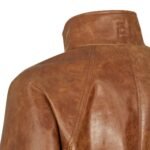 FENDI BLOUSON BROWN LEATHER JACKET