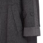 FENDI OVERCOAT GRAY NATTÉ FABRIC CAR COAT