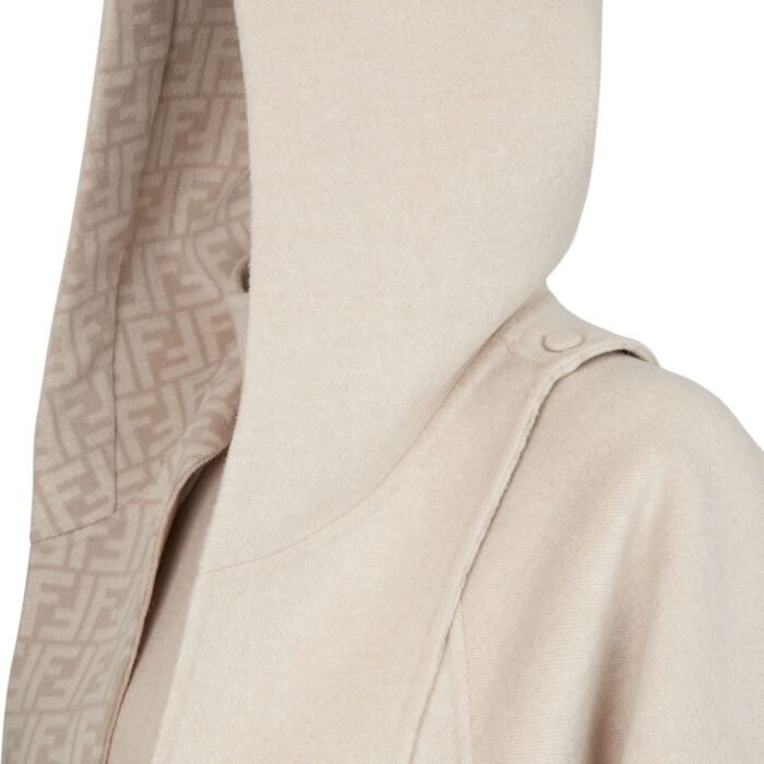 FENDI BLOUSON BEIGE WOOL JACKET