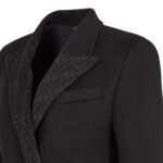 FENDI BLOUSON BLACK WOOL JACKET