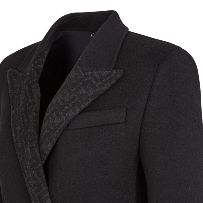FENDI BLOUSON BLACK WOOL JACKET