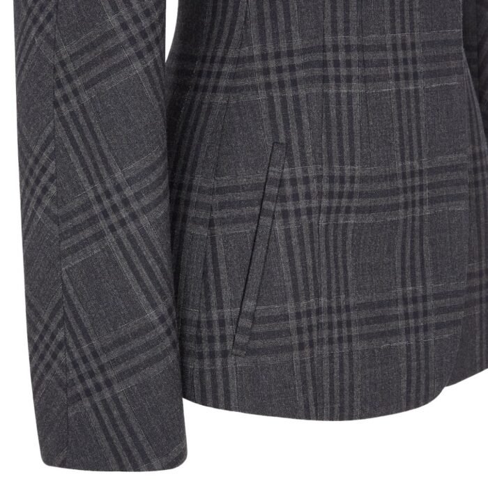 FENDI JACKET GRAY CHECKED WOOL BLAZER