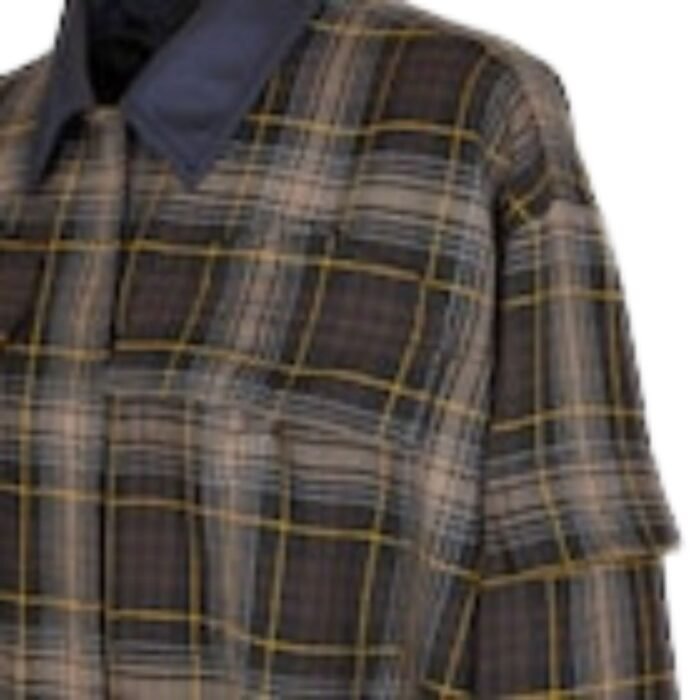 FENDI BLOUSON BROWN FENDI TARTAN BOMBER JACKET