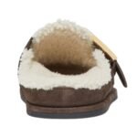 FENDI FEEL SUEDE AND SHEEPSKIN SABOTS