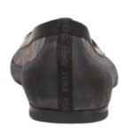 FENDI COLIBRÌ LEATHER AND FF MESH BALLET FLATS