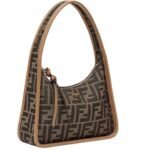 FENDI MINI FENDESSENCE BROWN FF FABRIC MINI-BAG