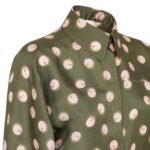 FENDI SHIRT GREEN PRINTED SILK SHIRT