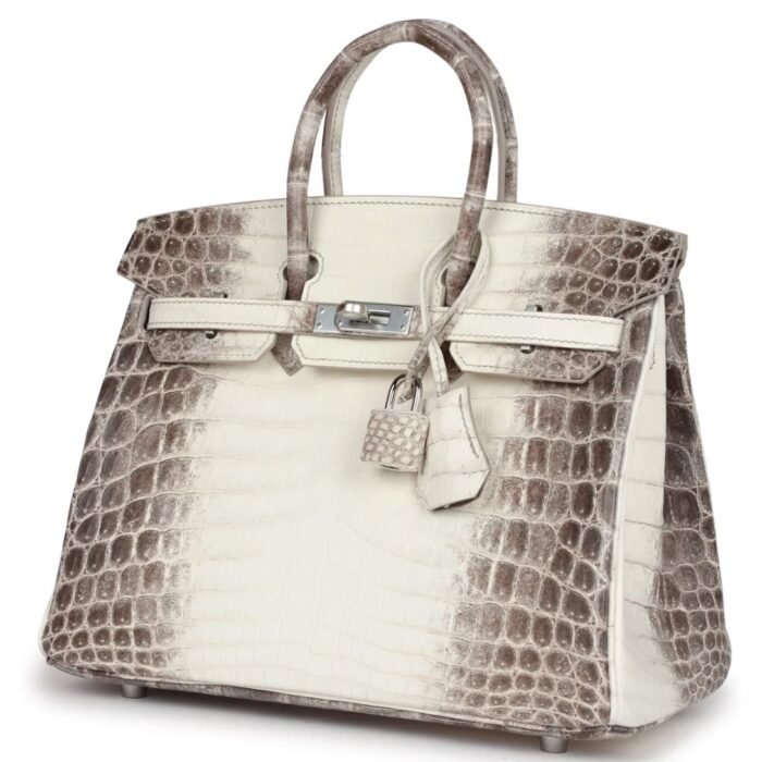 HERMÈS BIRKIN 25 HIMALAYA NILOTICUS CROCODILE PALLADIUM HARDWARE