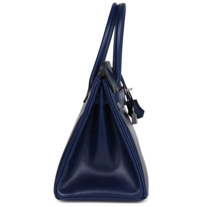 HERMÈS BIRKIN 30 BLEU SAPHIR BOX PALLADIUM HARDWARE