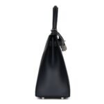 HERMÈS SPECIAL ORDER (HSS) KELLY SELLIER 28 BLEU OBSCUR VERSO SOMBRERO PALLADIUM HARDWARE