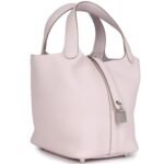 HERMÈS PICOTIN LOCK 18 MAUVE PALE CLEMENCE PALLADIUM HARDWARE