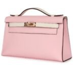 HERMÈS SPECIAL ORDER (HSS) KELLY POCHETTE ROSE SAKURA AND NATA SWIFT ROSE GOLD HARDWARE
