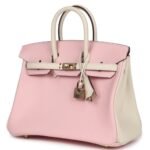 HERMÈS SPECIAL ORDER (HSS) BIRKIN 25 ROSE SAKURA AND NATA SWIFT PERMABRASS HARDWARE