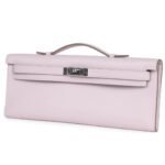 HERMÈS KELLY CUT MAUVE PALE SWIFT PALLADIUM HARDWARE