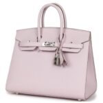 HERMÈS BIRKIN SELLIER 25 MAUVE PALE EPSOM PALLADIUM HARDWARE