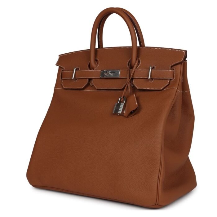 HERMÈS BIRKIN HAC 40 GOLD TOGO PALLADIUM HARDWARE