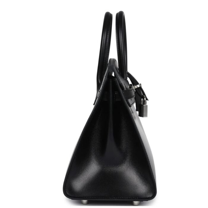 HERMÈS BIRKIN SELLIER 25 BLACK BOX PALLADIUM HARDWARE