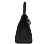 HERMÈS KELLY RETOURNE 28 BLACK TOGO PALLADIUM HARDWARE