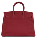 HERMÈS BIRKIN 35 ROUGE GRENAT TOGO PALLADIUM HARDWARE