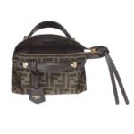 FENDI BY THE WAY SOFT MINI BROWN FF JACQUARD FABRIC MINI BAG