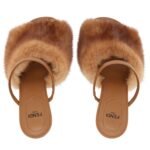 FENDI FIRST MINK HIGH-HEEL SANDALS