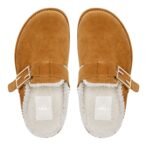 FENDI FEEL SUEDE AND SHEEPSKIN SABOTS