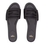 FENDI BAGUETTE LEATHER SLIDES