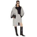 FENDI OVERCOAT WHITE CHECK WOOL CAR COAT