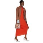 FENDI OVERCOAT TAN-COLORED LEATHER OVERCOAT