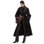 FENDI COAT GREEN TWEED COAT