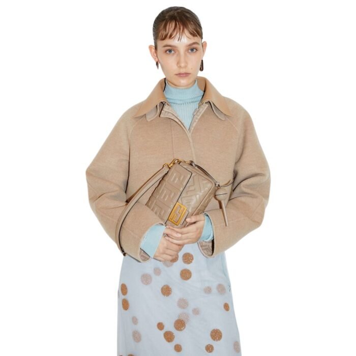 FENDI BLOUSON BEIGE WOOL JACKET