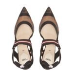 FENDI COLIBRÌ MULTICOLOR TECH MESH HIGH-HEELED SLINGBACKS