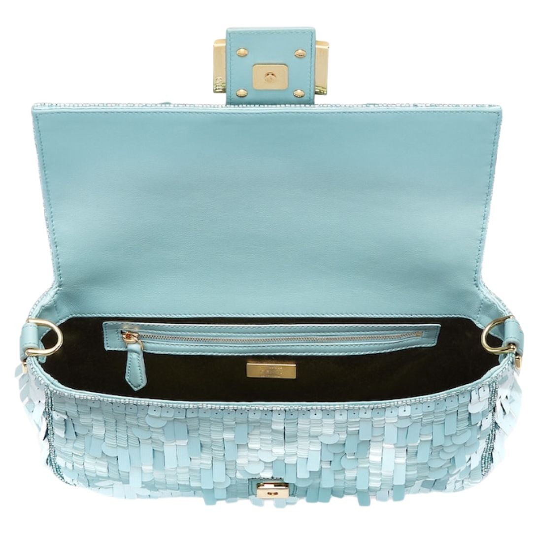 4 FENDI BAGUETTE SEQUINED BAG