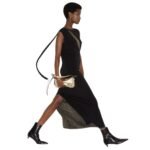 FENDI FFOLD BLACK LEATHER LOW-HEELED BOOTS