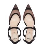 FENDI COLIBRÌ LITE FF MESH MEDIUM HEELED SLINGBACKS