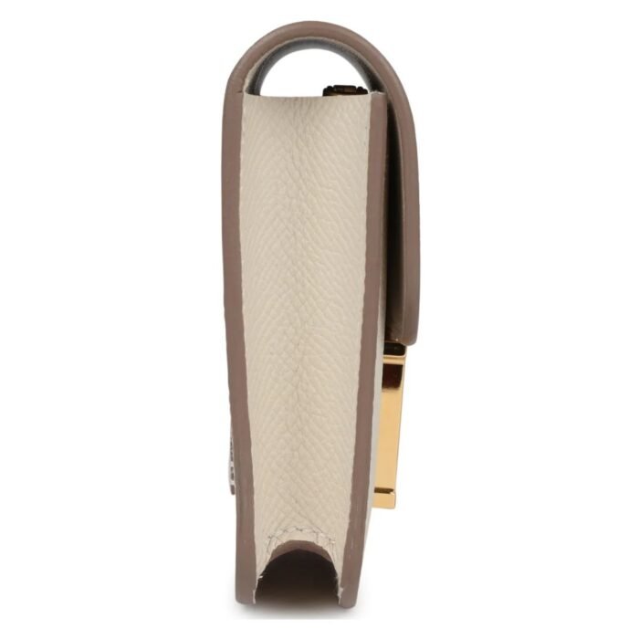 HERMÈS CONSTANCE SLIM WALLET CRAIE EPSOM GOLD HARDWARE
