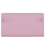 HERMÈS KELLY WALLET TO GO MAUVE SYLVESTRE EPSOM PALLADIUM HARDWARE