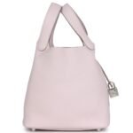 HERMÈS PICOTIN LOCK 18 MAUVE PALE CLEMENCE PALLADIUM HARDWARE